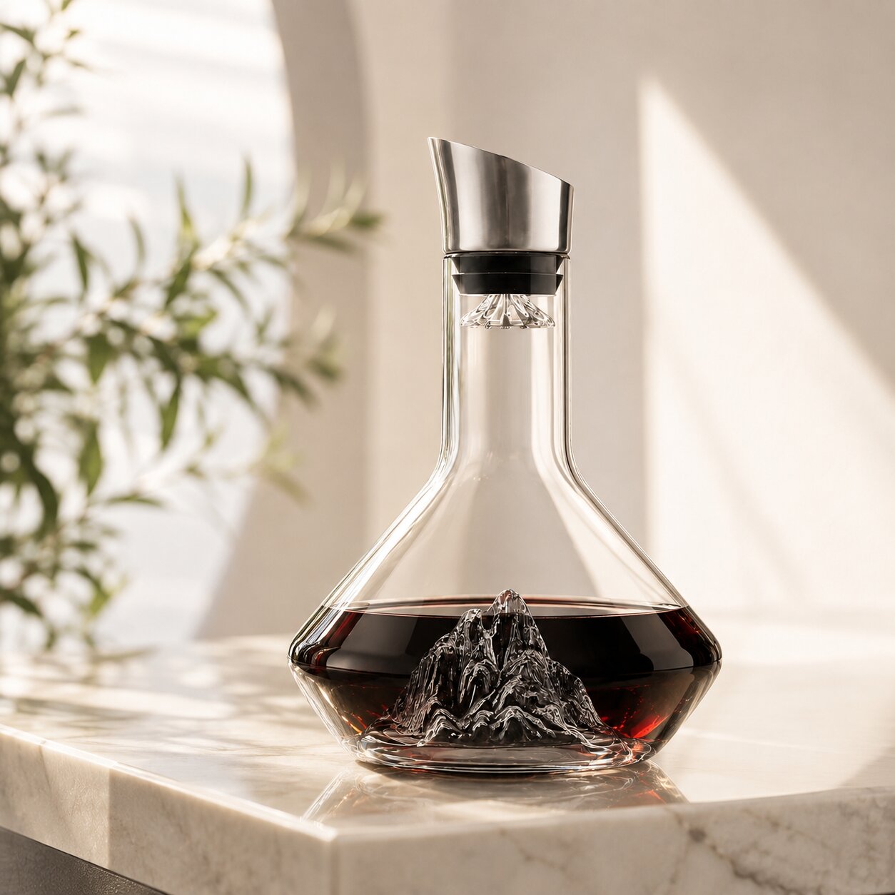 Weinkaraffe | 1500 ml Kristallglas im Eisberg Design