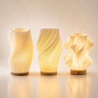 Dekorative LED Tischlampe | Wellenkristall