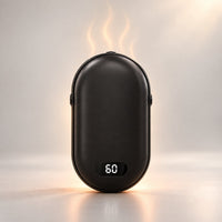 Rechargeable hand warmer with temperature display | Fleecy warmth